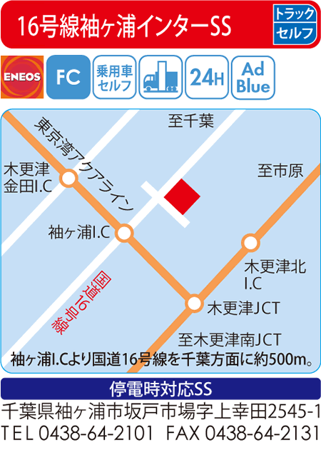 16号線袖ヶ浦インターSS