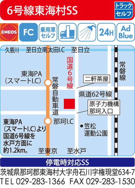 6号線東海村SS