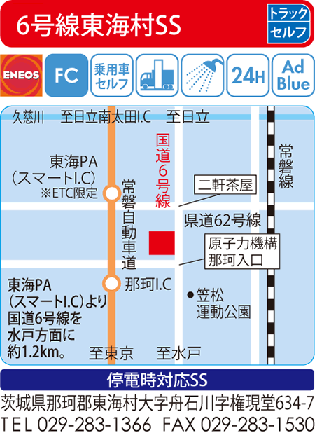 6号線東海村SS