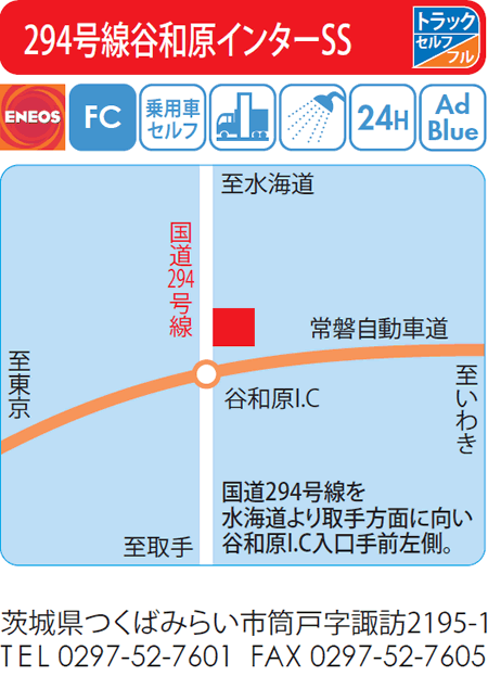 294号線谷和原インターSS