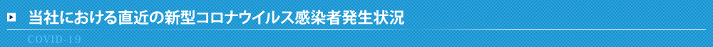 当社における直近の新型コロナウイルス感染者発生状況