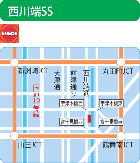 西川端SS（ユアサ燃料）