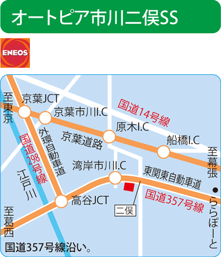 オートピア市川二俣SS（江商石油）
