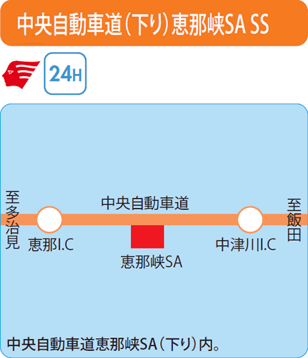 中央自動車道(下り)恵那峡SA SS（エネクスフリート）