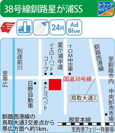 38号線釧路星が浦SS（西日本フリート）