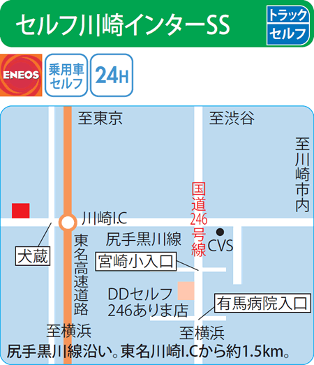 セルフ川崎インターSS（ENEOSモビリニア）