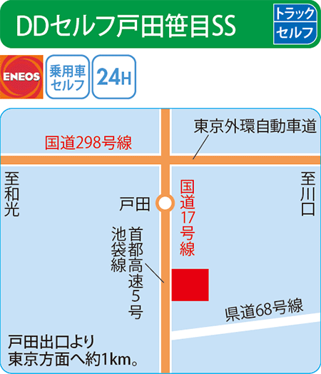 DDセルフ戸田笹目SS（幸伸興業）