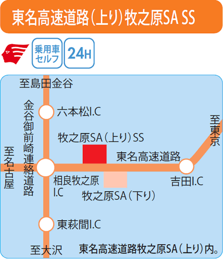 東名高速道路(上り)牧之原SA SS（エネクスフリート）