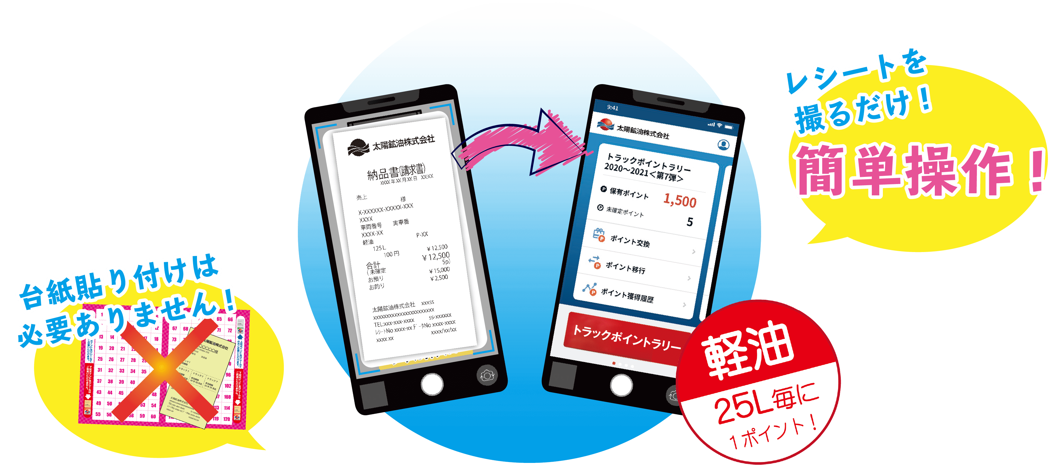 レシートを撮るだけ!簡単操作!台紙貼り付けは必要ありません!